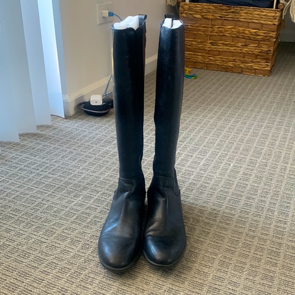 Sam Edelman black knee high leather boots, size 9 - Picture 3 of 5